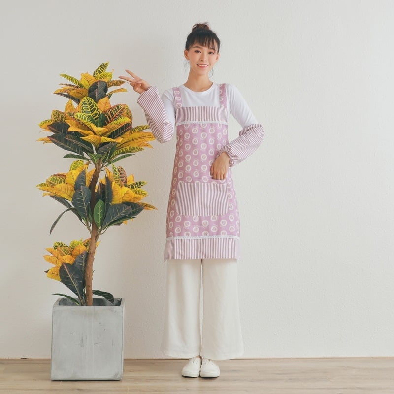 Kamosen Bez rukava kuhinjska pregača, 100% pamuk, vodootporna i otporna na ulje, japanski stil, cvjetni uzorak, ženski model