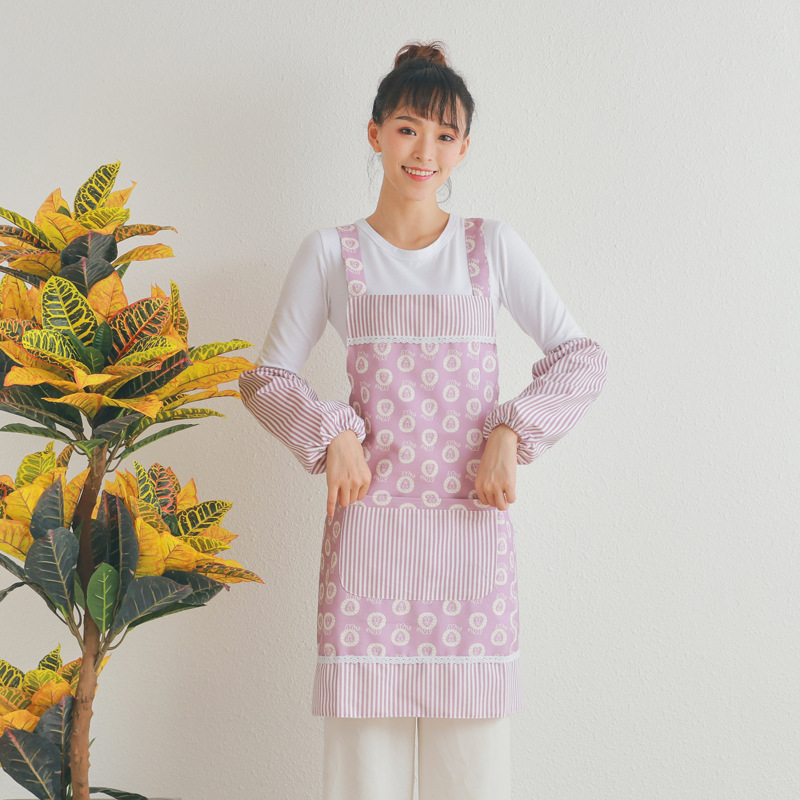 Kamosen Bez rukava kuhinjska pregača, 100% pamuk, vodootporna i otporna na ulje, japanski stil, cvjetni uzorak, ženski model