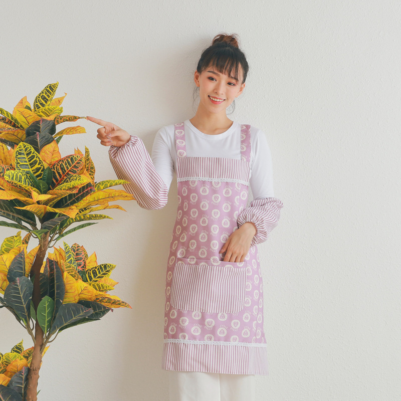 Kamosen Bez rukava kuhinjska pregača, 100% pamuk, vodootporna i otporna na ulje, japanski stil, cvjetni uzorak, ženski model