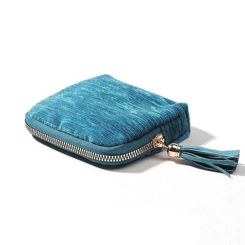Organizator nakita od flanel materijala, minimalistički clutch, pohrana narukvica i ogrlica, prijenosna kutija s zatvaračem