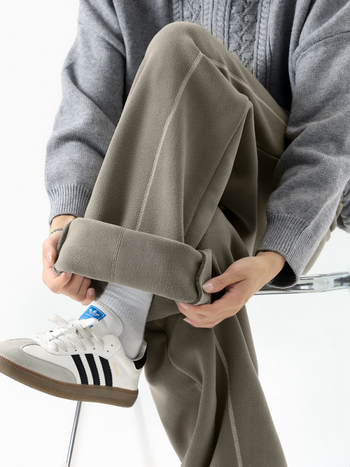 ACU férfi sportnadrág egyenes szabású, fleece béléssel, őszi-téli, mindennapi hosszú nadrág