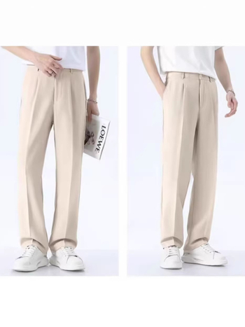 Muške casual hlače, 2026 novi model, tekuća silueta, korejski stil, ravni kroj, udobne opuštene hlače za svakodnevno nošenje