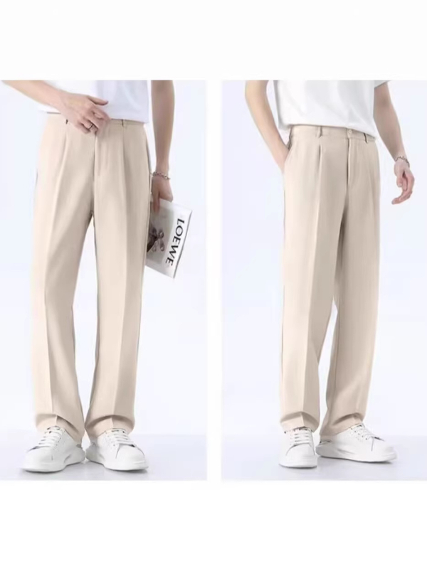 Muške casual hlače, 2026 novi model, tekuća silueta, korejski stil, ravni kroj, udobne opuštene hlače za svakodnevno nošenje