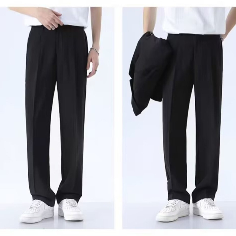 Muške casual hlače, 2026 novi model, tekuća silueta, korejski stil, ravni kroj, udobne opuštene hlače za svakodnevno nošenje