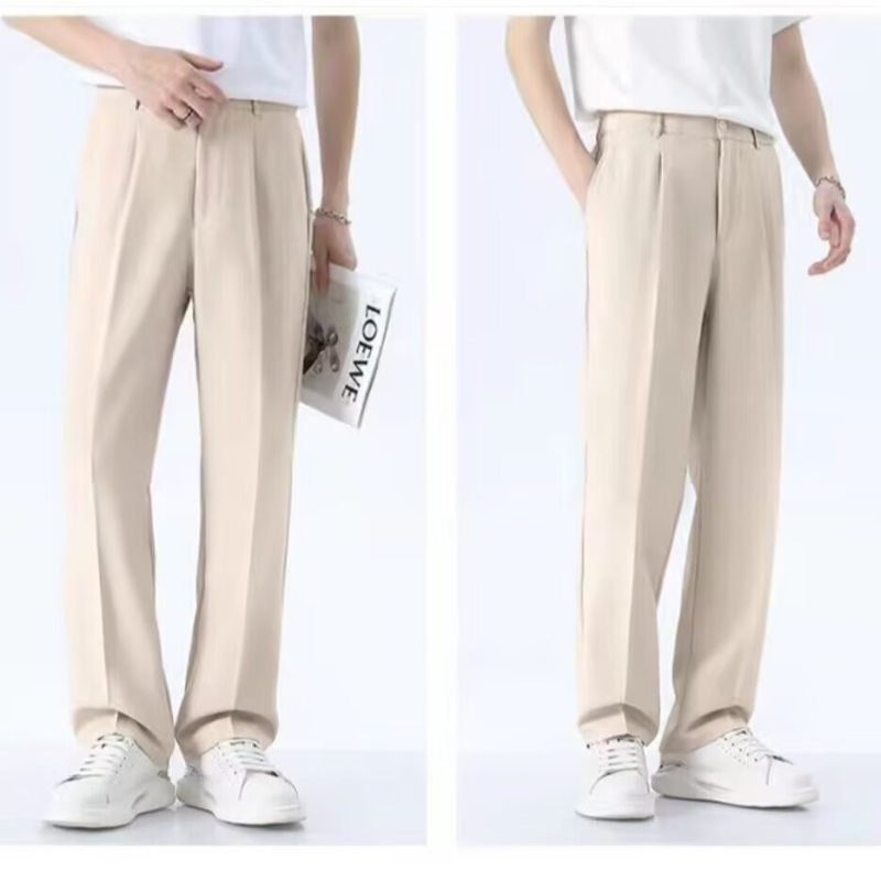 Muške casual hlače, 2026 novi model, tekuća silueta, korejski stil, ravni kroj, udobne opuštene hlače za svakodnevno nošenje