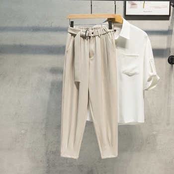 Muške hlače u korejskom stilu, casual slim-fit, ravni kroj do gležnja