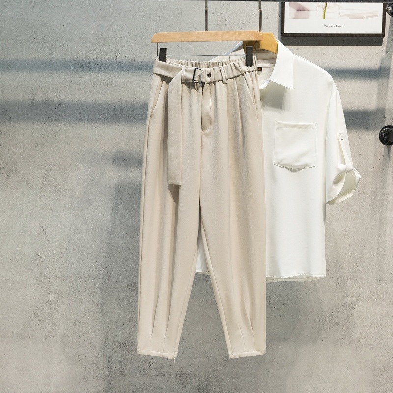 Muške hlače u korejskom stilu, casual slim-fit, ravni kroj do gležnja