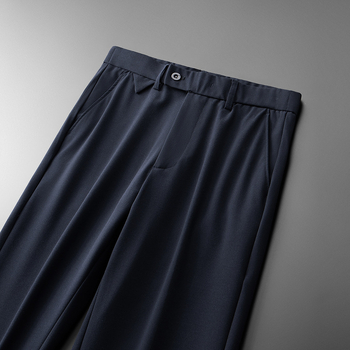 Muške hlače poslovno casual za proljeće-ljeto 2024, ravni kroj, slim fit, rastezljivi materijal