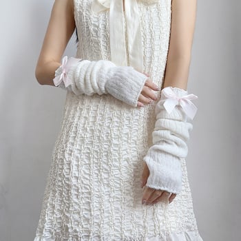 Pletene duge rukavice za cosplay, japanski sladak Lolita stil, Y2K