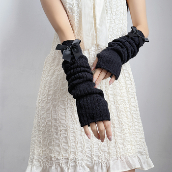 Pletene duge rukavice za cosplay, japanski sladak Lolita stil, Y2K