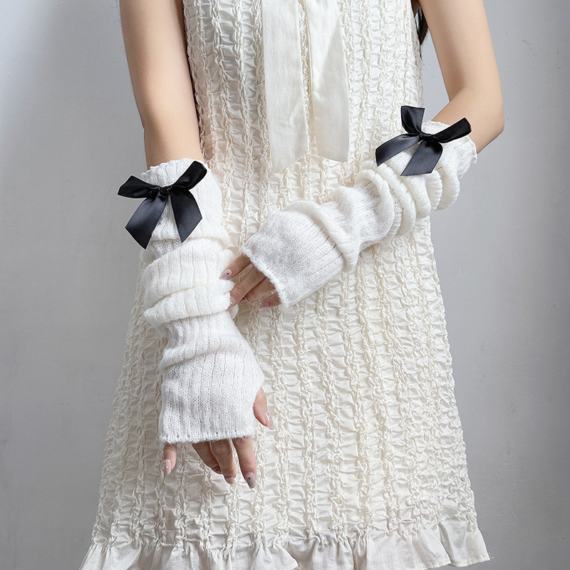 Pletene duge rukavice za cosplay, japanski sladak Lolita stil, Y2K