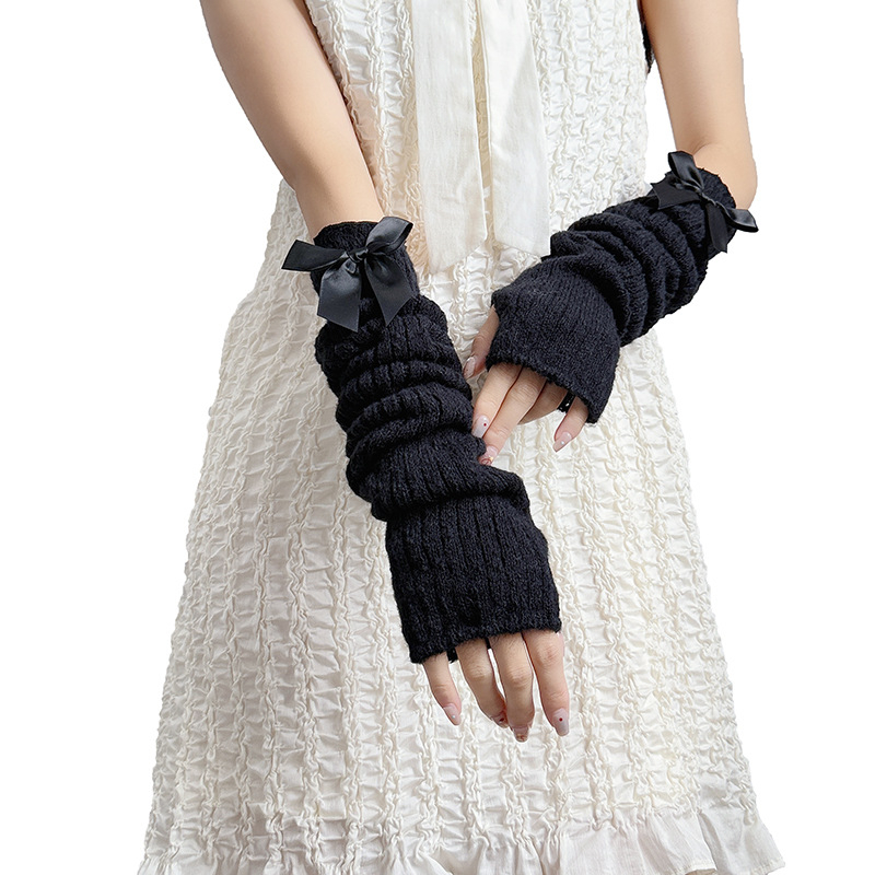 Pletene duge rukavice za cosplay, japanski sladak Lolita stil, Y2K