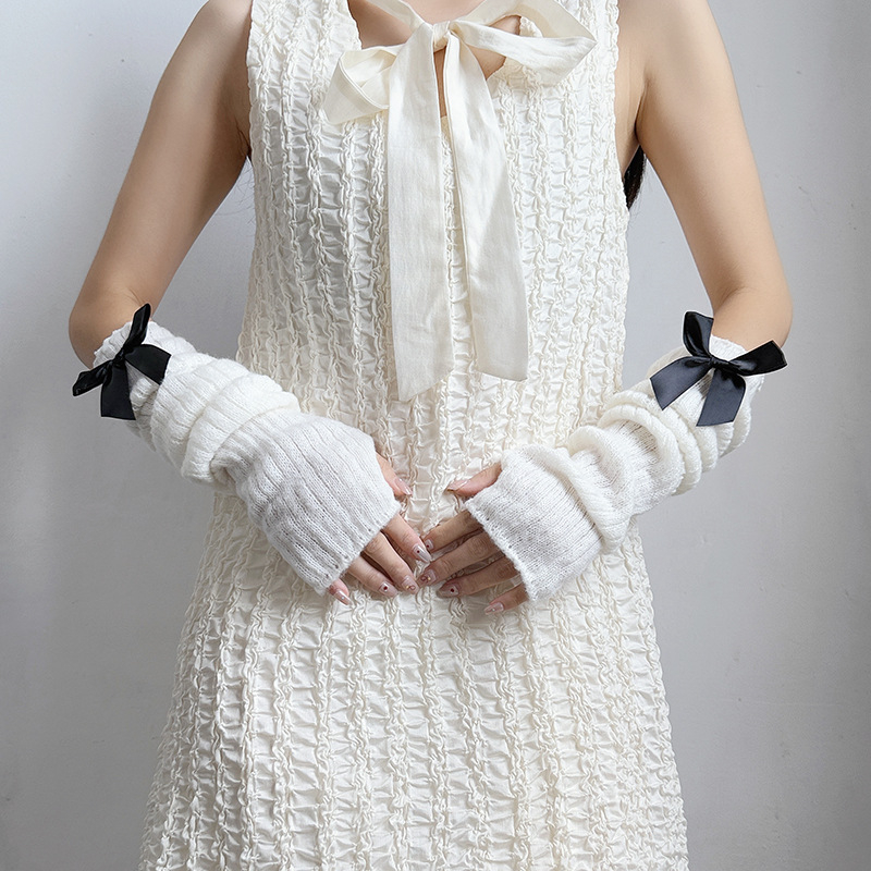 Pletene duge rukavice za cosplay, japanski sladak Lolita stil, Y2K