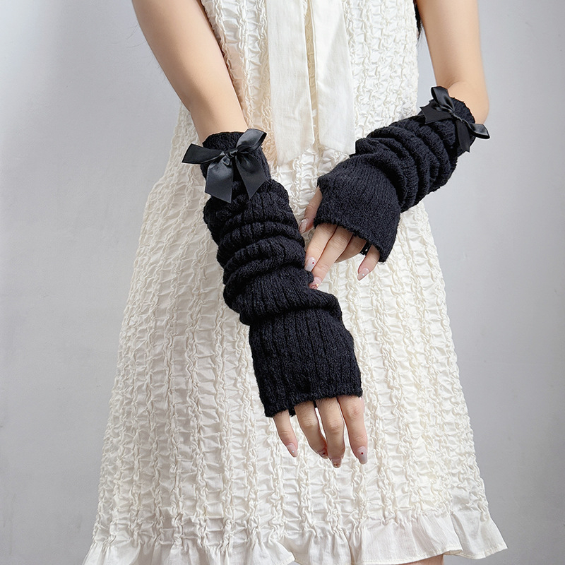 Pletene duge rukavice za cosplay, japanski sladak Lolita stil, Y2K
