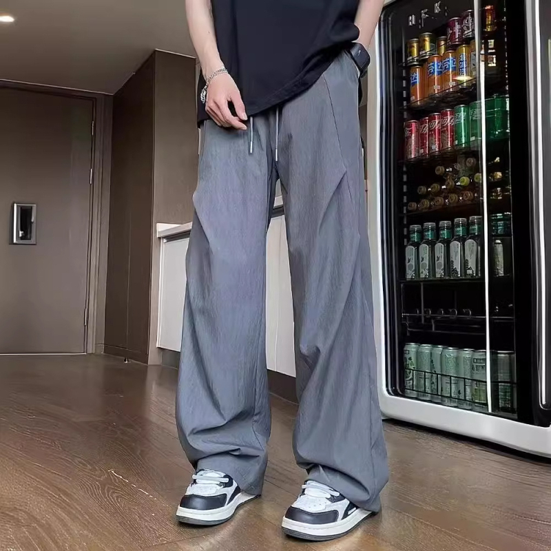 Muške ljetne casual hlače, širokih nogavica, ravnog kroja, lagane