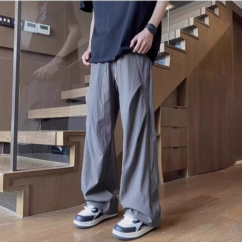 Muške ljetne casual hlače, širokih nogavica, ravnog kroja, lagane