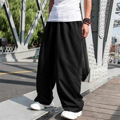Muške hip-hop hlače za trening, širokog kroja, old-school stil, plus veličina