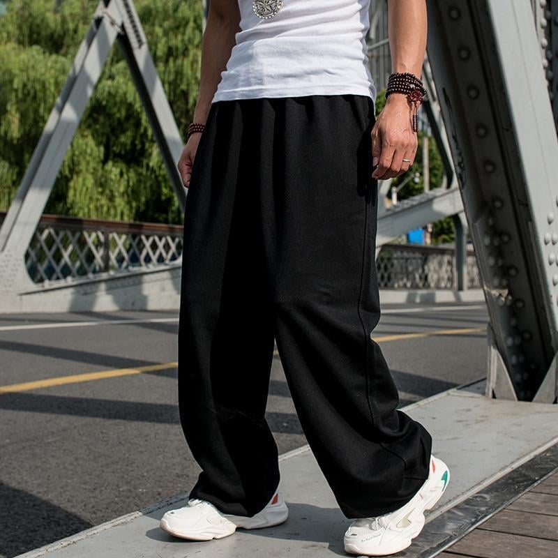 Muške hip-hop hlače za trening, širokog kroja, old-school stil, plus veličina