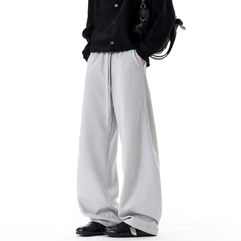 Jesenske muške hlače s krojem sablje (scimitar), plus size, široke nogavice, sportsko‑casual hlače, K24032-P33-65
