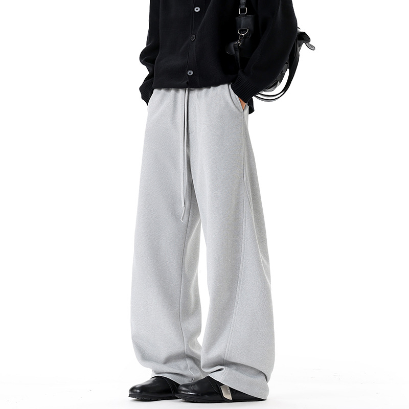 Jesenske muške hlače s krojem sablje (scimitar), plus size, široke nogavice, sportsko‑casual hlače, K24032-P33-65