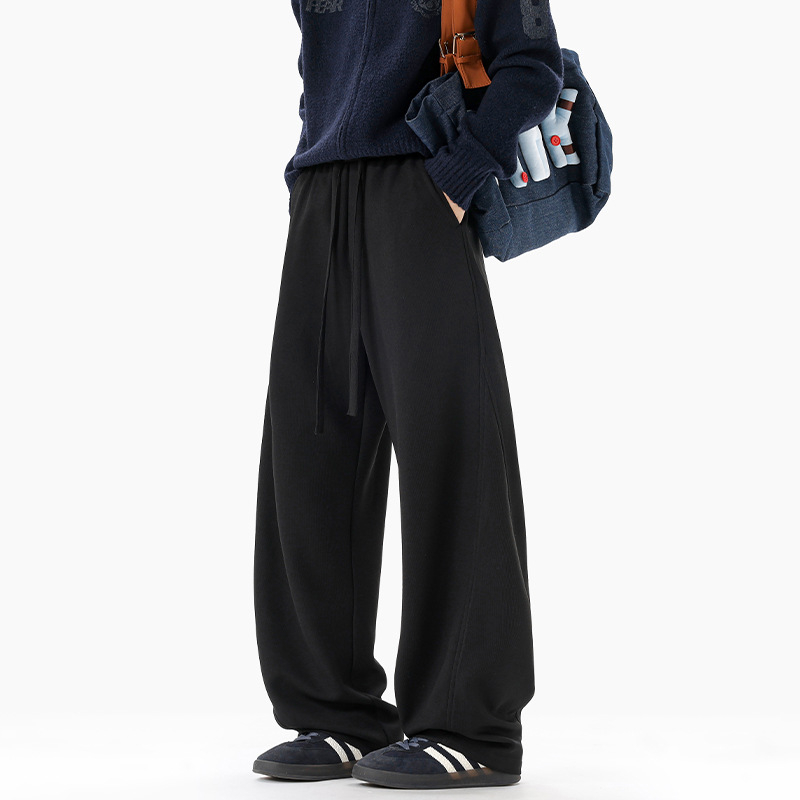 Jesenske muške hlače s krojem sablje (scimitar), plus size, široke nogavice, sportsko‑casual hlače, K24032-P33-65