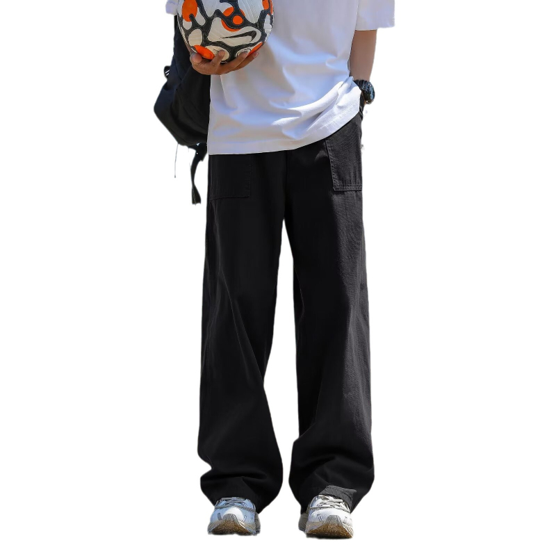 Muške ljetne lagane hlače s ravnim krojem i širokim nogavkama, casual sportske.