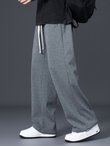 Muške široke hlače za jesen i zimu, ravni kroj, opuštena silueta, sportsko-opuštene duge hlače, svestrani casual stil, 2025 novi stil