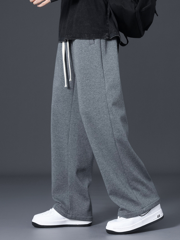 Muške široke hlače za jesen i zimu, ravni kroj, opuštena silueta, sportsko-opuštene duge hlače, svestrani casual stil, 2025 novi stil