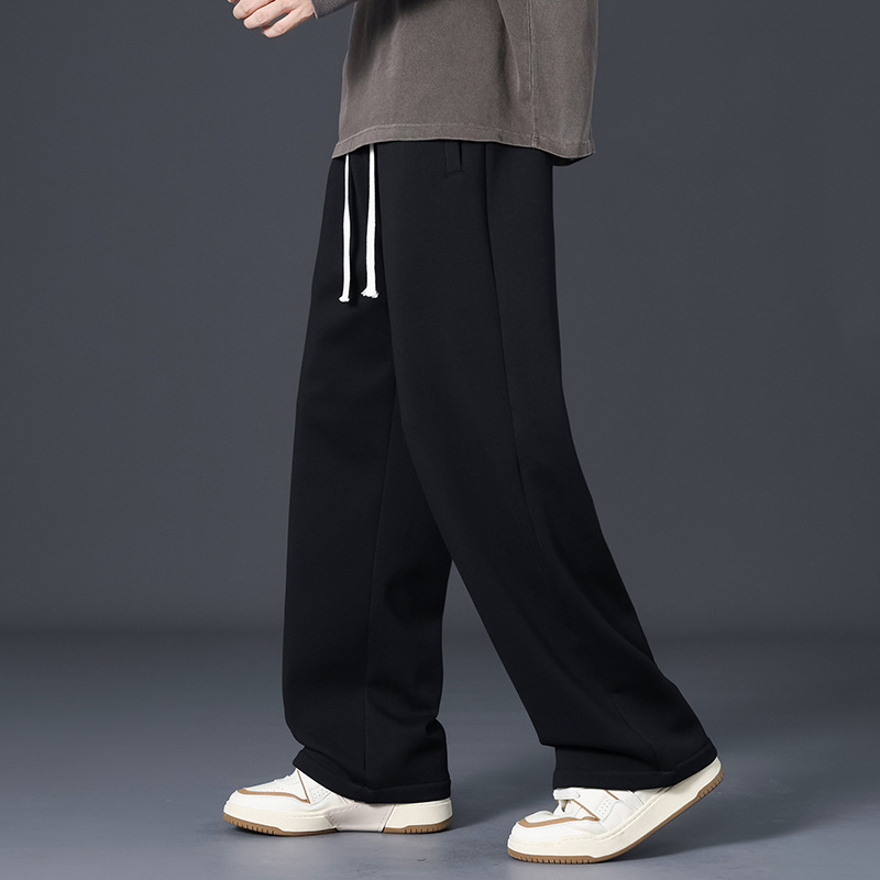 Muške široke hlače za jesen i zimu, ravni kroj, opuštena silueta, sportsko-opuštene duge hlače, svestrani casual stil, 2025 novi stil