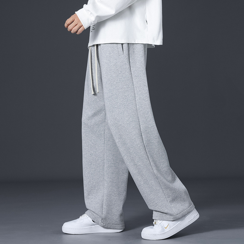 Muške široke hlače za jesen i zimu, ravni kroj, opuštena silueta, sportsko-opuštene duge hlače, svestrani casual stil, 2025 novi stil