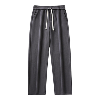 Muške zimske hlače od flisa, ravnog kroja, s remenom i dekorativnim zakrpama, casual sportski stil, 100% poliester