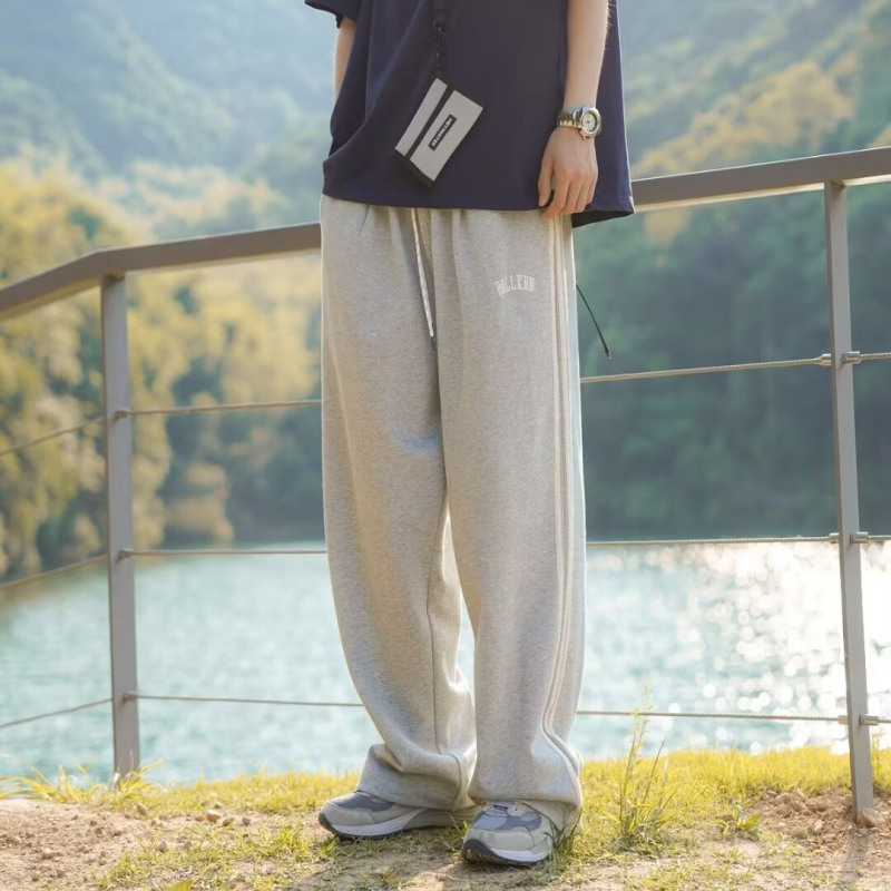 Muške ležerne široke hlače, korejskog stila, lagane ljetne hlače, dugačke