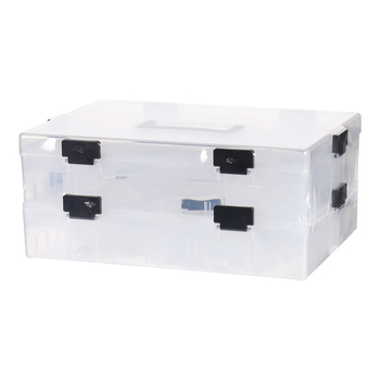 LEGO kutija za pohranu s prozirnim pretincima za manje komadiće – organizator za igračke, dimenzije 36 x 26 x 16,5 cm, PP