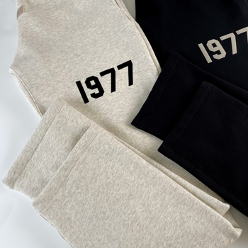 Essentials fleecével bélelt sportnadrág ősz-tél, amerikai stílusú 1977, lazán szabott egyenes szár, férfi