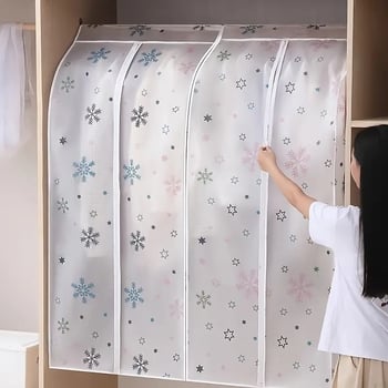 Prilagođena matno-prozirna torba za odjeću s otiskom, velik kapacitet za odijela i kapute, vodootporna i zaštita od prašine.