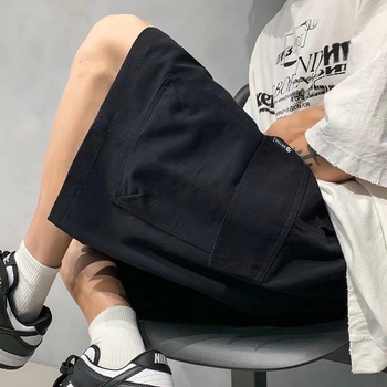 Japanski stil cityboy cargo šorcevi za muškarce, ljeto, plus veličina, široki kroj, gradski street stil