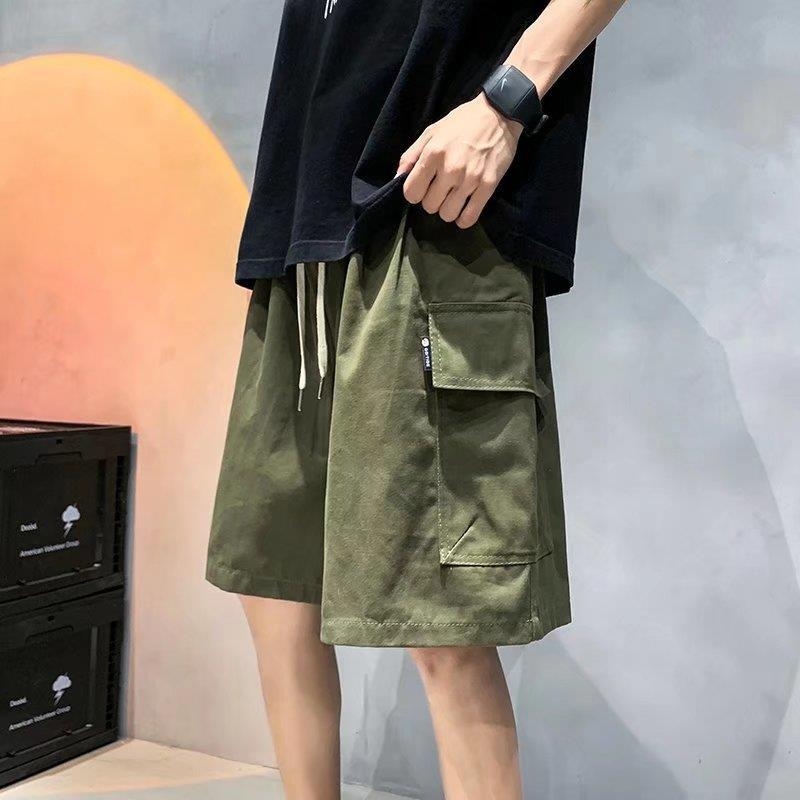 Japanski stil cityboy cargo šorcevi za muškarce, ljeto, plus veličina, široki kroj, gradski street stil
