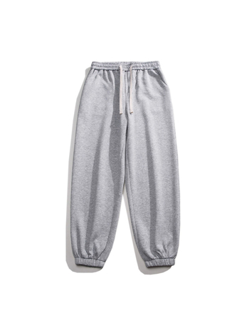Férfi egyszínű nyári nadrág, vékony, egyenes, laza szabású, széles szárú, ice silk anyag