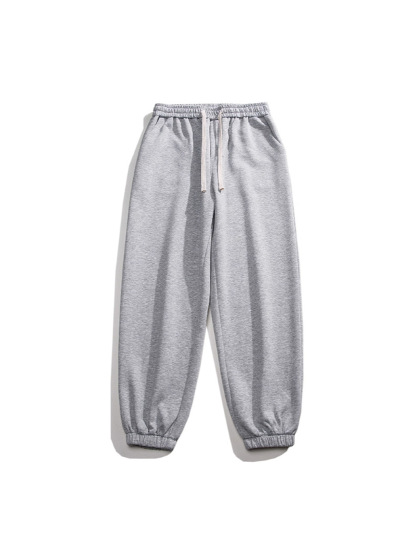 Férfi egyszínű nyári nadrág, vékony, egyenes, laza szabású, széles szárú, ice silk anyag