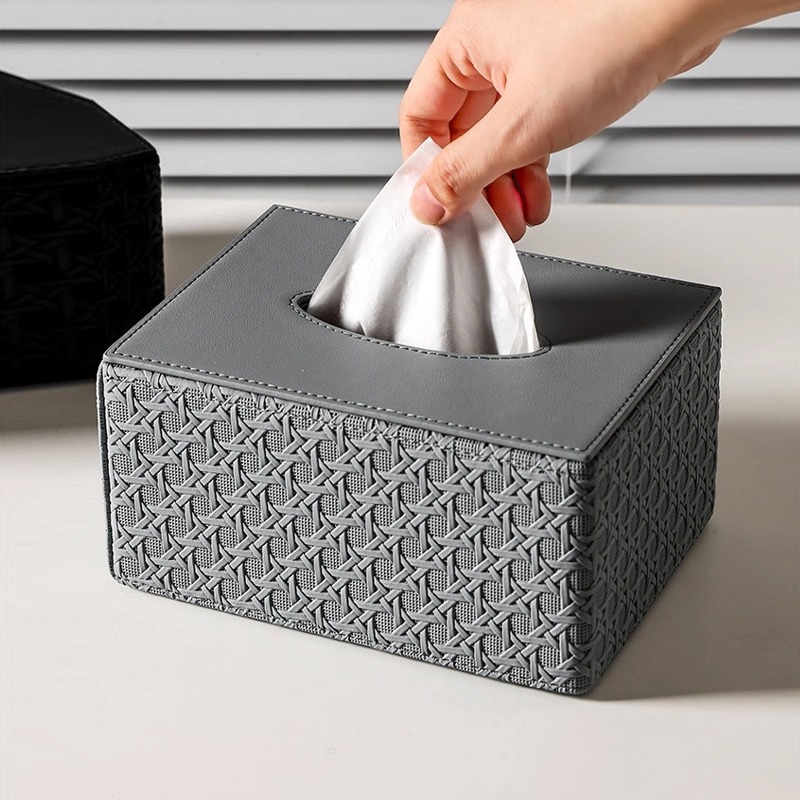 Kožna kutija za maramice za dnevni boravak, moderni minimalistički dizajn, retro stolna dekoracija