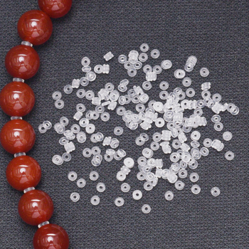 Prozirne silikonske distančne perle za narukvice i ogrlice, 2 mm i 2,5 mm, kristalne i perlaste akcenti