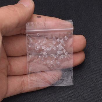Prozirne silikonske distančne perle za narukvice i ogrlice, 2 mm i 2,5 mm, kristalne i perlaste akcenti