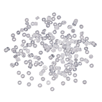 Prozirne silikonske distančne perle za narukvice i ogrlice, 2 mm i 2,5 mm, kristalne i perlaste akcenti