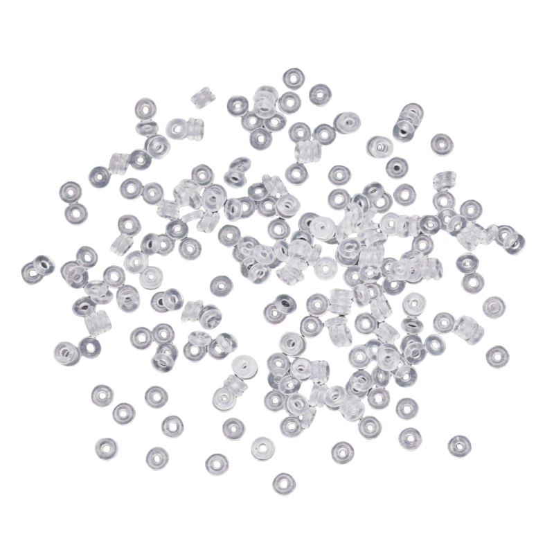 Prozirne silikonske distančne perle za narukvice i ogrlice, 2 mm i 2,5 mm, kristalne i perlaste akcenti