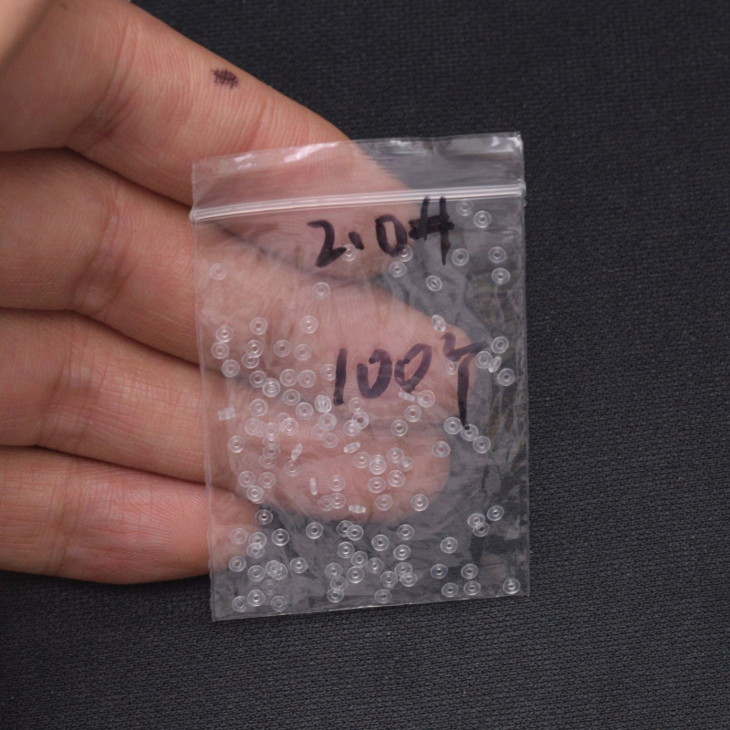Prozirne silikonske distančne perle za narukvice i ogrlice, 2 mm i 2,5 mm, kristalne i perlaste akcenti
