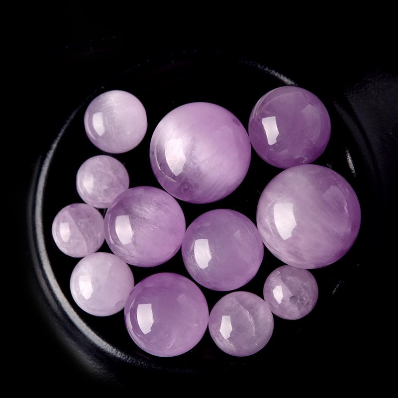 Prirodno ljubičaste litijeve kristalne perle, okrugle, 8 mm, slobodne perle za DIY narukvicu, polupripremljeni dijelovi nakita