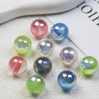 K10 Cat's-Eye Starry Sky perle – okrugle perle za DIY nakit (lančić, narukvica, telefonski lanac)