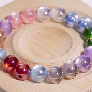 K10 Cat's-Eye Starry Sky perle – okrugle perle za DIY nakit (lančić, narukvica, telefonski lanac)