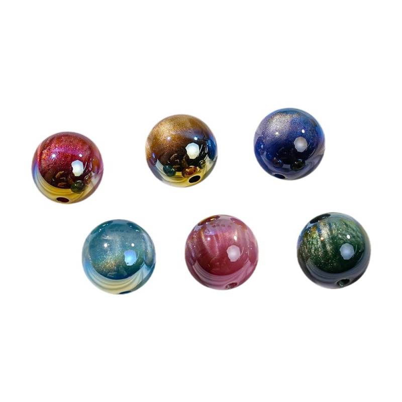 K10 Cat's-Eye Starry Sky perle – okrugle perle za DIY nakit (lančić, narukvica, telefonski lanac)