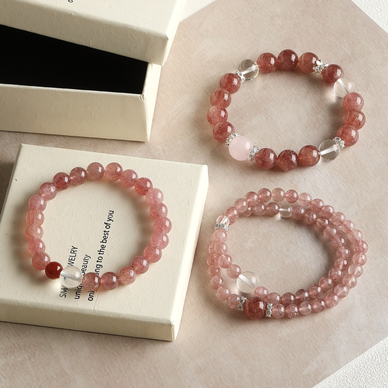 Prirodno kristalne perle s uzorkom jagode, 8 mm, labave perle za narukvice i ogrlice, DIY dodaci za nakit